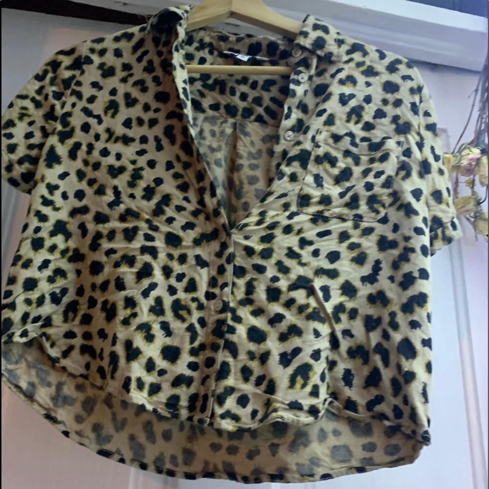 *Express* ~ Button Up Collared Crop Top - image 4